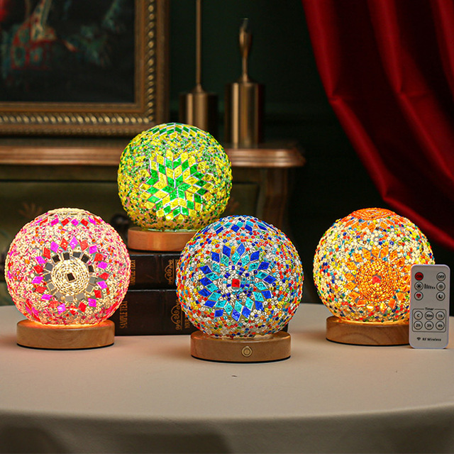 Creative Boho Clip Style Small USB Rechargeable Portable LED Night Light for Bedroom and Living Room