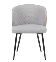 Fauteuil de salon minimaliste rembourré en sherpa avec un tissu en lin doux et résistant et des pieds en bois