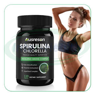 Ausreson Groothandelsprijs Biologische Groene Spirulina 120 Capsules Afslankproduct 500Mg Spirulina Capsules - Product Image 1