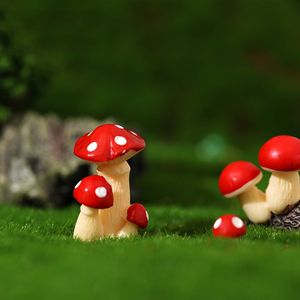 Mini Figuras de Resina de Hongos Coloridos, Adornos Decorativos para Paisajes, Accesorios para Manualidades - Product Image 2