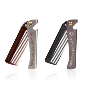 Pettine Vintage per Acconciature a Olio, in Acciaio Inossidabile Elettroplaccato, Pieghevole per Barba, <span class=keywords><strong>Baffi</strong></span> e Capelli, Modello Portatile S37 - Product Image 5