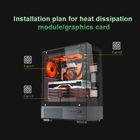 Boîtier PC ATX compact compatible avec carte mère EATX, avec radiateur supérieur de 280 mm et espace pour carte graphique de 320 mm, panneau frontal USB 3.0, châssis d'ordinateur
