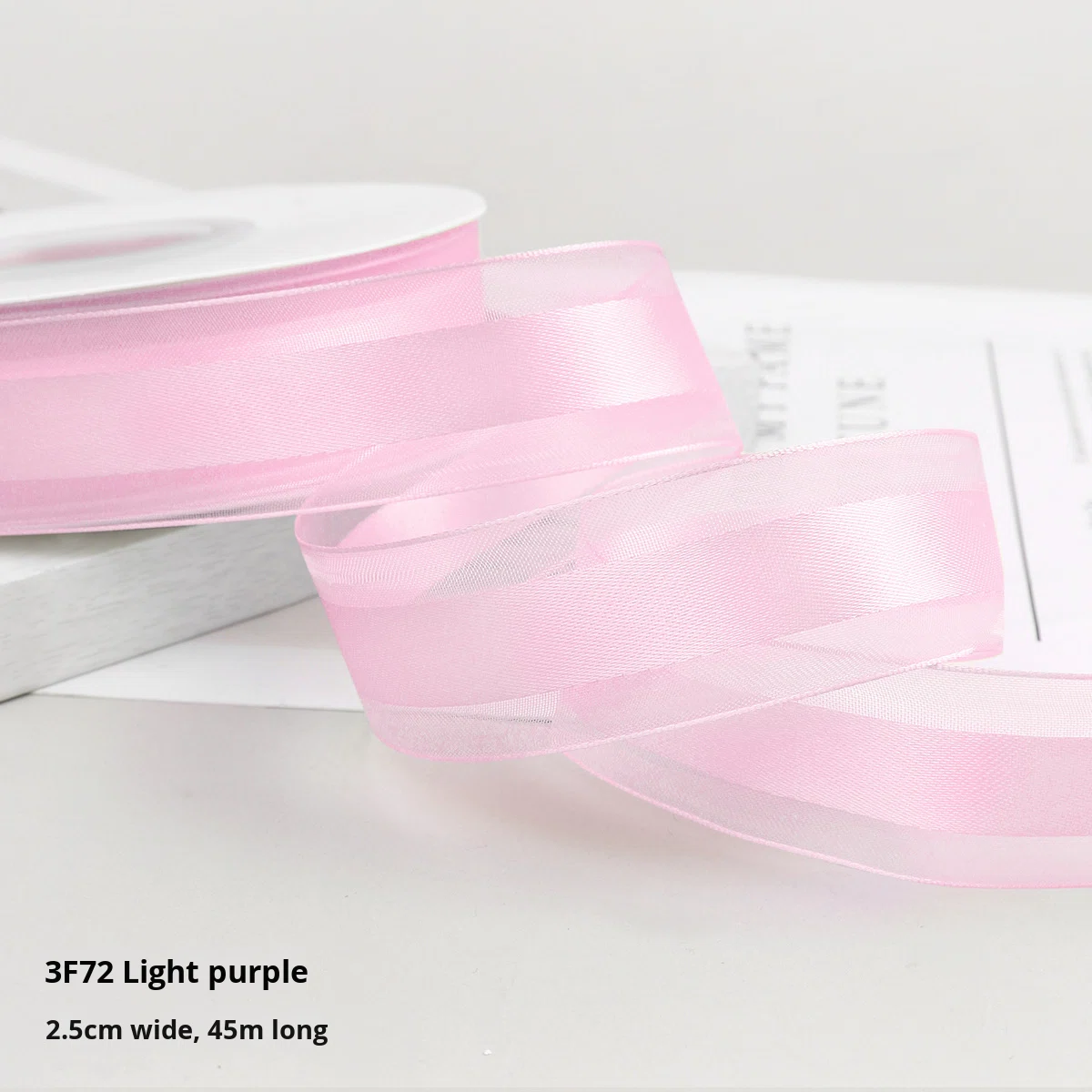 Wholesale Multi Color Sheer Organza Ribbon Roll - Satin Fabric Ribbon for Gift Wrapping Bouquet Decor DIY Crafts