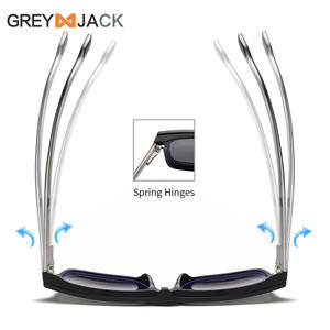 Lunettes de soleil magnétiques Greyjack à clipser, monture rectangulaire en TR90, polarisées, anti-UV, bloquant la lumière bleue, unisexes - Product Image 2