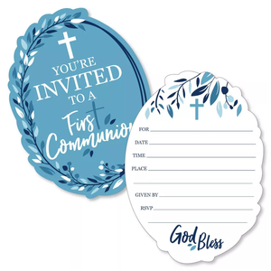 Cartes de menu d'<span class=keywords><strong>invitation</strong></span> de fête de forme ovale en croix élégante de luxe toutes occasions cartes de voeux de première <span class=keywords><strong>communion</strong></span> - Product Image 5