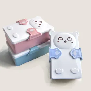 Cute Plastic Lunch Box For Kids Hot Sale Plastic Bento Box BPA Free Meet Market Standard Girls Love