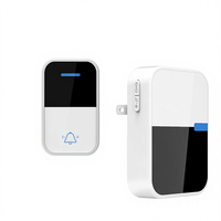 Sonnette sans fil à technologie cinétique auto-alimentée, sans batterie, étanche, signal Android, pour maison, hôtel, garage