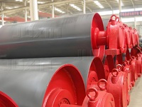 Rodillo de cola para cinta transportadora de servicio pesado con rodamientos de bolas JUXIN, maquinaria industrial de fábrica de Hebei para energía y minería