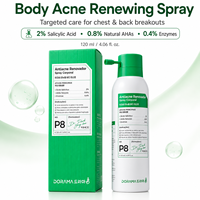 Spray anti-acné pour le corps en marque propre avec 2 % d'acide salicylique, AHA naturels et enzymes pour le dos et la poitrine