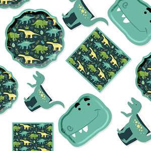 DAMAI - Juego de Vajilla Desechable con Temática de Dinosaurios, Nuevo y Popular, Personalizado, Artículos para Fiestas, Cumpleaños de Niños - Product Image 5