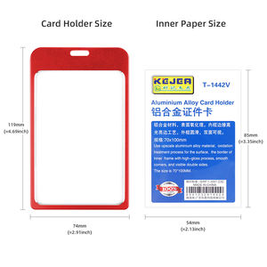 Certificat de travail en métal de grande taille Badge d'identité ID Business Case Employess Nom ID Card Cover Aluminium Alloy Card Holder - Product Image 4