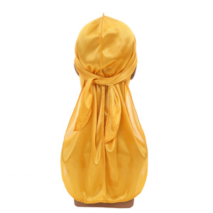 <span class=keywords><strong>Durag</strong></span> en satin de soie uni à longue queue, style pirate, élastique, respirant, foulard pour la tête, <span class=keywords><strong>durag</strong></span> soyeux - Product Image 3