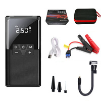 Booster de batterie de voiture Portable 8 en 1 avec batterie externe de démarreur de saut de souffleur d'air avec boîte de saut de gonfleur de pneu avec aspirateur de voiture