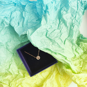 Giấy gói màu xanh và màu vàng được cọ xát bằng tay giấy tương phản nhăn nheo cho bao bì thương hiệu cao cấp - Product Image 5