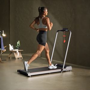 <span class=keywords><strong>Tapis</strong></span> roulant 2 <span class=keywords><strong>en</strong></span> 1 peu encombrant, design pliable, rangement facile, 115 mm <span class=keywords><strong>de</strong></span> largeur pour petits appartements - Product Image 1