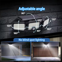Lámpara Solar de Pared LED de Alto Brillo, Luz Blanca Fría, con Sensor para Jardín, Uso en Exteriores, IP65 Impermeable, CRI 80, Ángulo de Haz 240°