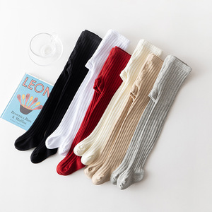 Collants côtelés pour bébé mignon, collants basiques en coton tricoté côtelé pour bébés, collants pour bébés - Product Image 5
