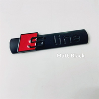 Emblemas Adhesivos 3D de Aluminio Cromado Línea S para Coche, Logotipo Lateral sin Perforación para Audi A3 A4 A5 A6 A7 A8 Q3 Q5 Q7 al por Mayor