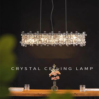 Lampe de salle à manger suspendue en acier inoxydable chromé de Style italien, lustre de Table d'hôtel