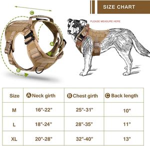 Arnés de chaleco táctico para perros medianos y grandes, hebilla ajustable sólida de nailon de alta resistencia, fácil Control, entrenamiento de senderismo al aire libre - Product Image 3
