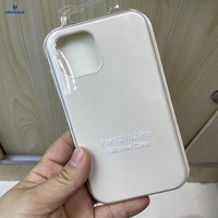 Casing Silikon untuk iPhone dengan Logo, untuk iPhone 11 dan iPhone 12 Pro