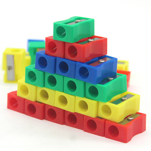 Promoción Mini Color de un solo agujero Rectangular papelería escolar niños estudiantes Manual Sacapuntas de plástico - Product Image 2