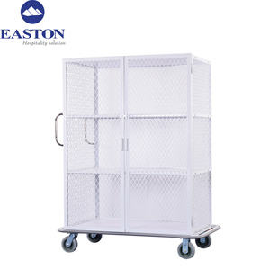 Carrito de Lavandería de Acero Inoxidable Pulido con Barras Paralelas, Venta Directa de Fábrica - Product Image 3