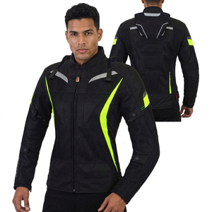 Chaqueta de Motociclismo para Hombre, Manga Larga, Transpirable, Poliéster/Algodón 160g, Equipo de Protección Invernal con Franjas Reflectantes - Product Image 1