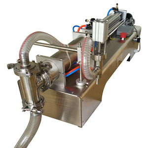 Einzel köpfe Pneumatische Flüssigkeits füll maschine Halbautomat ische quantitative Fruchtsaft-Getränke kolben füller 100-1000ml - Product Image 3