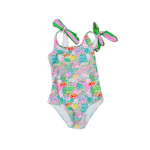 Précommande Petites filles maillots de bain enfants bikini plage fleur été filles maillot de bain en gros maillot de bain style