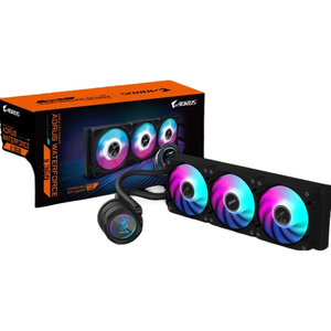 Refroidisseur de processeur <span class=keywords><strong>AORUS</strong></span> WATERFORCE II 360 avec roulement à fluide, 3 ventilateurs ARGB de 120 mm, faible bruit - Product Image 1