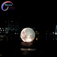 Ballons géant gonflables à éclairage LED, 1 ensemble, décoration de la terre, de la lune, Saturn, uruna, netum, Mercury, pour fête