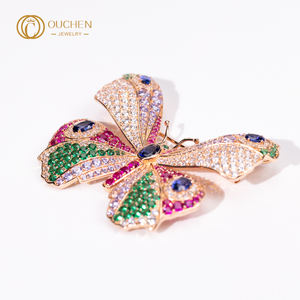 OUCHEN女性用カスタムラボ成長ダイヤモンドゴールドブローチ-流行のウェディングパーティー & ギフトジュエリー2025 - Product Image 3