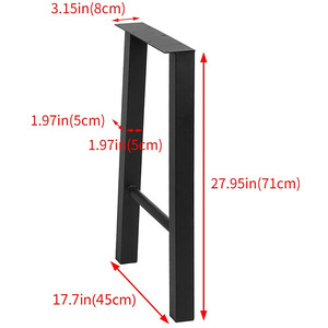 באיכות גבוהה מברזל יצוק ריהוט מתכת חומרה סוגר רגליים שולחן אוכל עם רפידות מתכווננות - Product Image 4