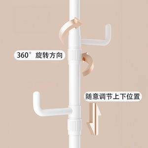 <b>Floor</b> To Ceiling Clothes Rack Carbon Steel Abs Modern Design Easy Hanging Coat Rack For Home Bedroom Balcony - Product Image 4