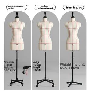 <span class=keywords><strong>Mannequin</strong></span> de couture féminin, norme nationale, multifonctionnel, Earl Black, version avec housse en plastique, installation en salle, droit - Product Image 2