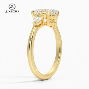 Anello di Fidanzamento con Diamante Coltivato in Laboratorio Certificato IGI, Gioielli da Donna in Oro 10k 14k 18k, Taglio Ovale VVS, Anello con Diamante Creato in Laboratorio - Product Image 3