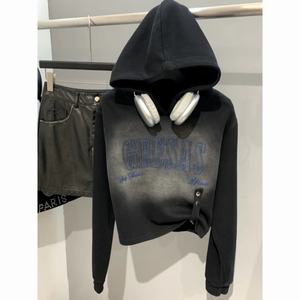 2025American Vintage Gradient Hooded <b>Sweatshirt</b> for Spring and Autumn Women, , <b>Retro</b> Trendy Brand Spicy Girl Slim Fit Top - Product Image 2