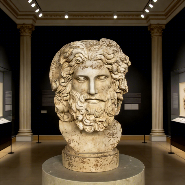 Handcarved Luxury Large Life Size Outdoor Decoration Home Decoration Natural Do Old Zeus Stone Sculptures