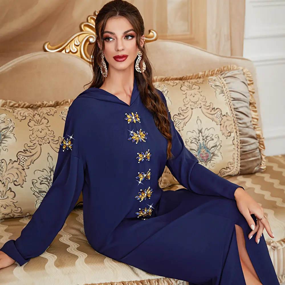 2023 yeni moda Kaftan elbise Abaya Dubai kadınlar etnik baskı hırka mütevazı giyim müslüman elbise Kimono