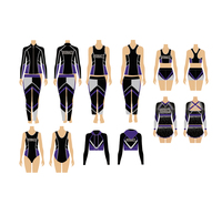 Seragam Cheerleading Kustom Harga Pabrik untuk Remaja, Set Pemanasan, Seragam Kompetisi Cheerleading dengan Hiasan Berlian Imitasi, Pakaian Latihan Cheer untuk Anak Perempuan