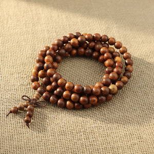 PBB1037 108 Perle <span class=keywords><strong>Mala</strong></span> in Legno di Palissandro Naturale, Collana di Preghiera Buddista per Meditazione, Yoga e Gioielli Spirituali - Product Image 2