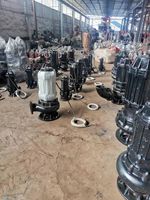 Pompe submersible pour eaux usées WQ, pompe à eaux usées, pompe à eaux usées avec fonction de découpe, pompe à eaux usées à haut débit, pompe submersible pour eaux usées en acier inoxydable 304