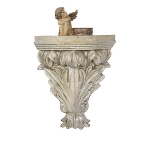 Mensola in resina porta scaffali ornato in gesso floreale antico artigianato mensola a mensola a <span class=keywords><strong>muro</strong></span> staffa appesa a parete - Product Image 1