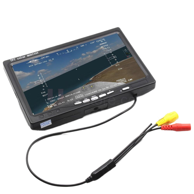 FPVKING 7" LCD Color 1024x600 FPV Monitor Metal RC Car Multicopter Drone Racing Screen