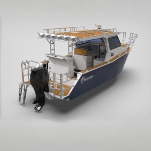 Yate de Aluminio Soldado de <span class=keywords><strong>8m</strong></span>, <span class=keywords><strong>Barco</strong></span> de Pesca de Lujo, <span class=keywords><strong>Barco</strong></span> Crucero con Cabina para 8 Personas en Venta - Product Image 2