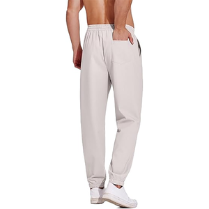 <span class=keywords><strong>Pantaloni</strong></span> da <span class=keywords><strong>Jogger</strong></span> Casual da uomo con coulisse in vita leggera e elastica Yoga <span class=keywords><strong>pantaloni</strong></span> da spiaggia con tasche e indumento tinto - Product Image 2