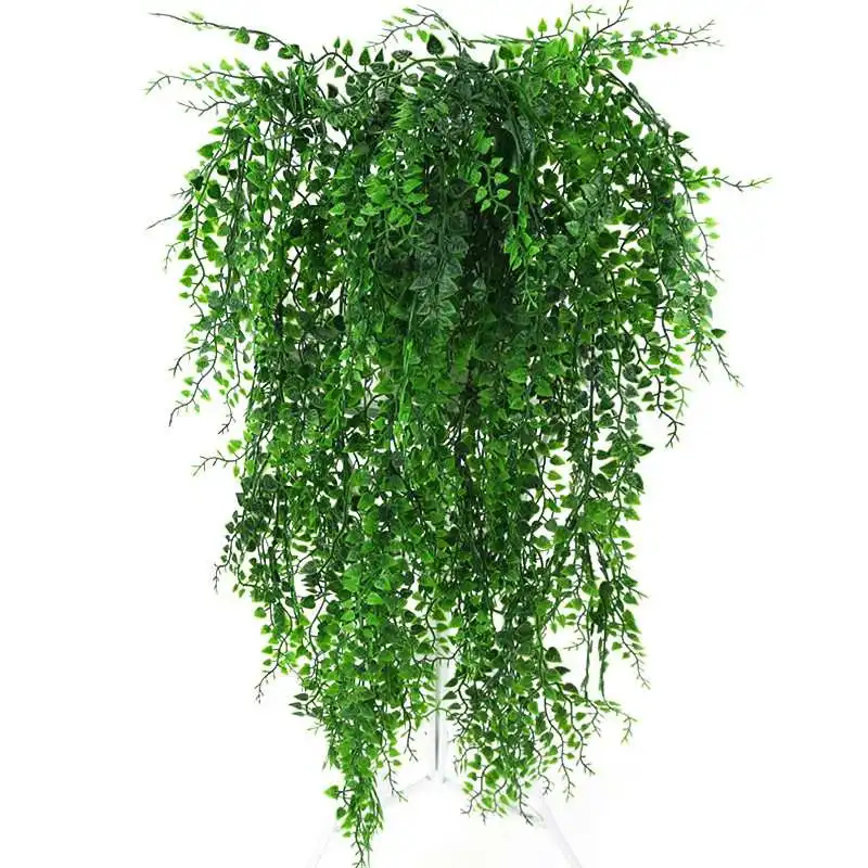 人工植物つる壁掛けシミュレーション籐の葉枝緑の植物ツタの葉家の結婚式の装飾植物