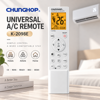 Télécommande universelle multifonction OEM ODM K-2098E pour climatiseur avec écran LCD, mode veille et lumière LED