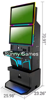 Máquina de Juego Arcade Fury Series Skill Cabinet de 23.6 Pulgadas con Doble Pantalla Táctil, Personalizada en Negro para Gabinetes de Juegos de Diversión